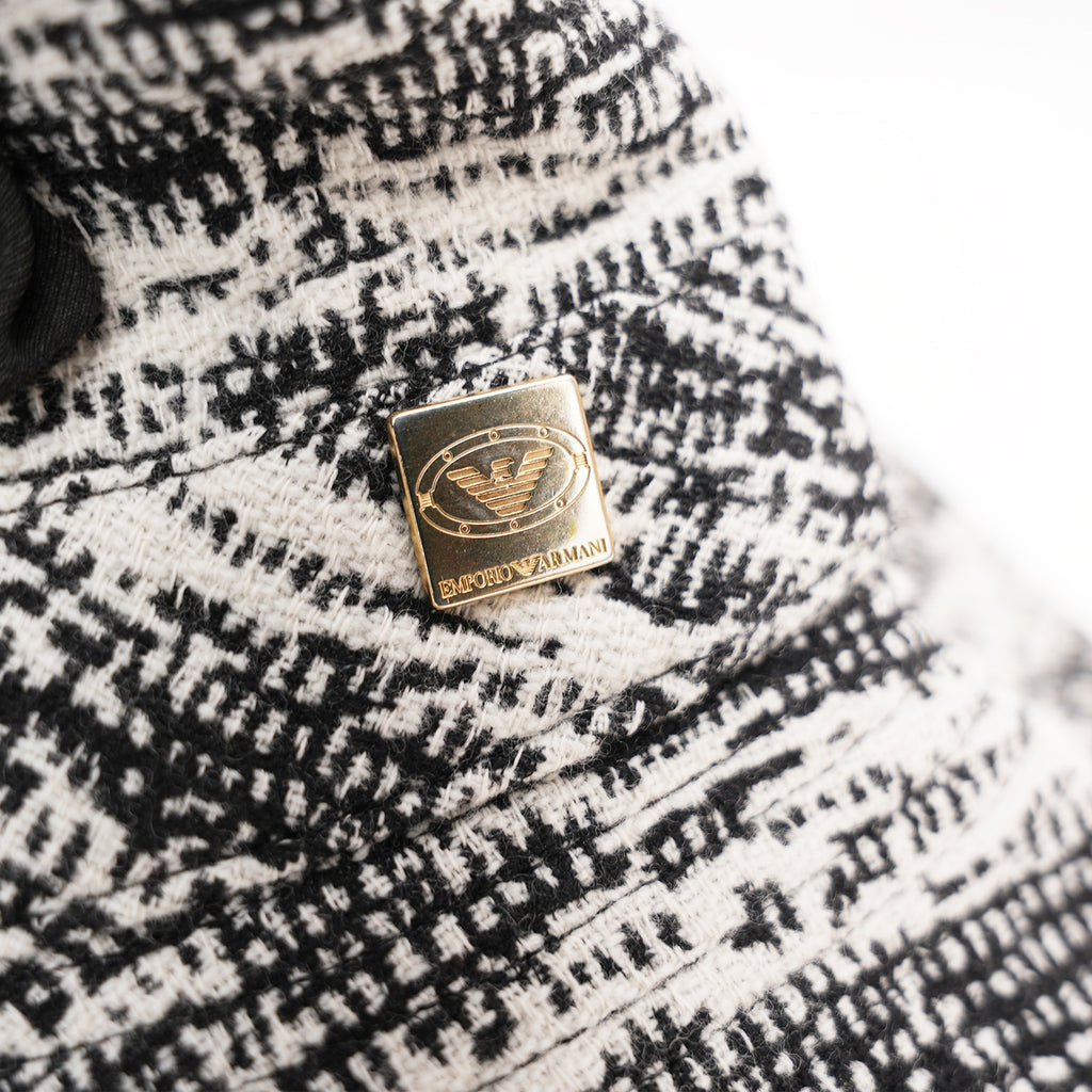 Emporio Armani Black and White Bucket Hat
