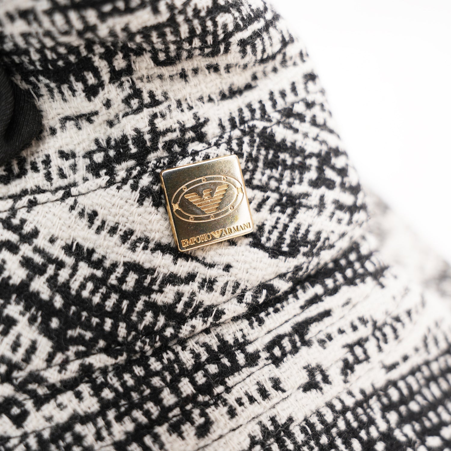 Emporio Armani Black and White Bucket Hat