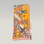 Hermès Carré 90 "Kachinas" Multicolor Silk Scarf