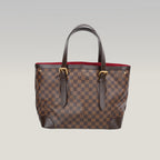 Louis Vuitton Hampstead GM Damier Ebene in Tela Cerata Marrone