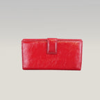Saint Laurent Belle de Jour Pochette in Pelle Verniciata Rossa con Logo YSL Impresso