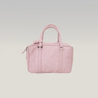 Prada Bauletto Piccolo in Pelle Rosa Cipria con Logo Triangolare e Dettagli Argentati – Dust Bag Inclusa