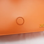 Jacquemus Le Grand Bambino Borsa in Pelle Arancione con Tracolla