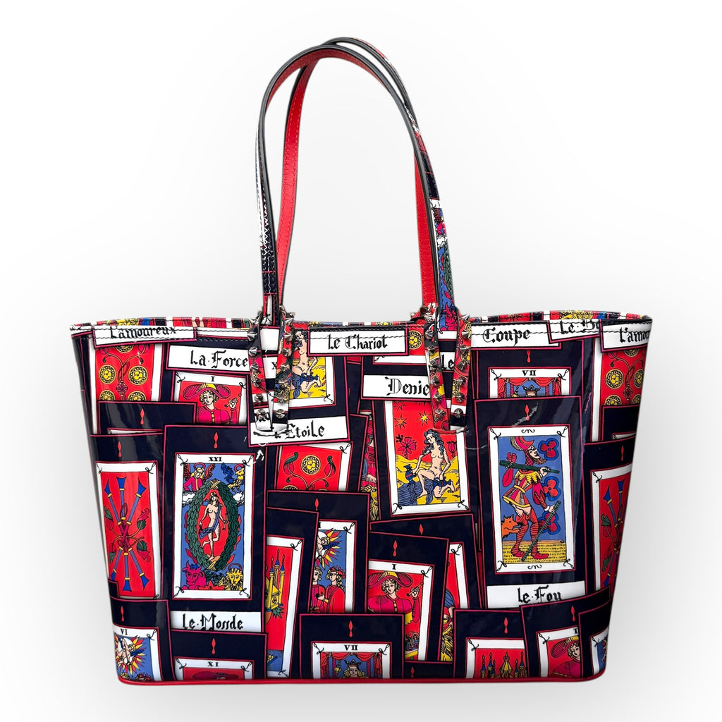 Christian Louboutin Cabata Small Tarot – Tote Bag in Vernice con Borchie