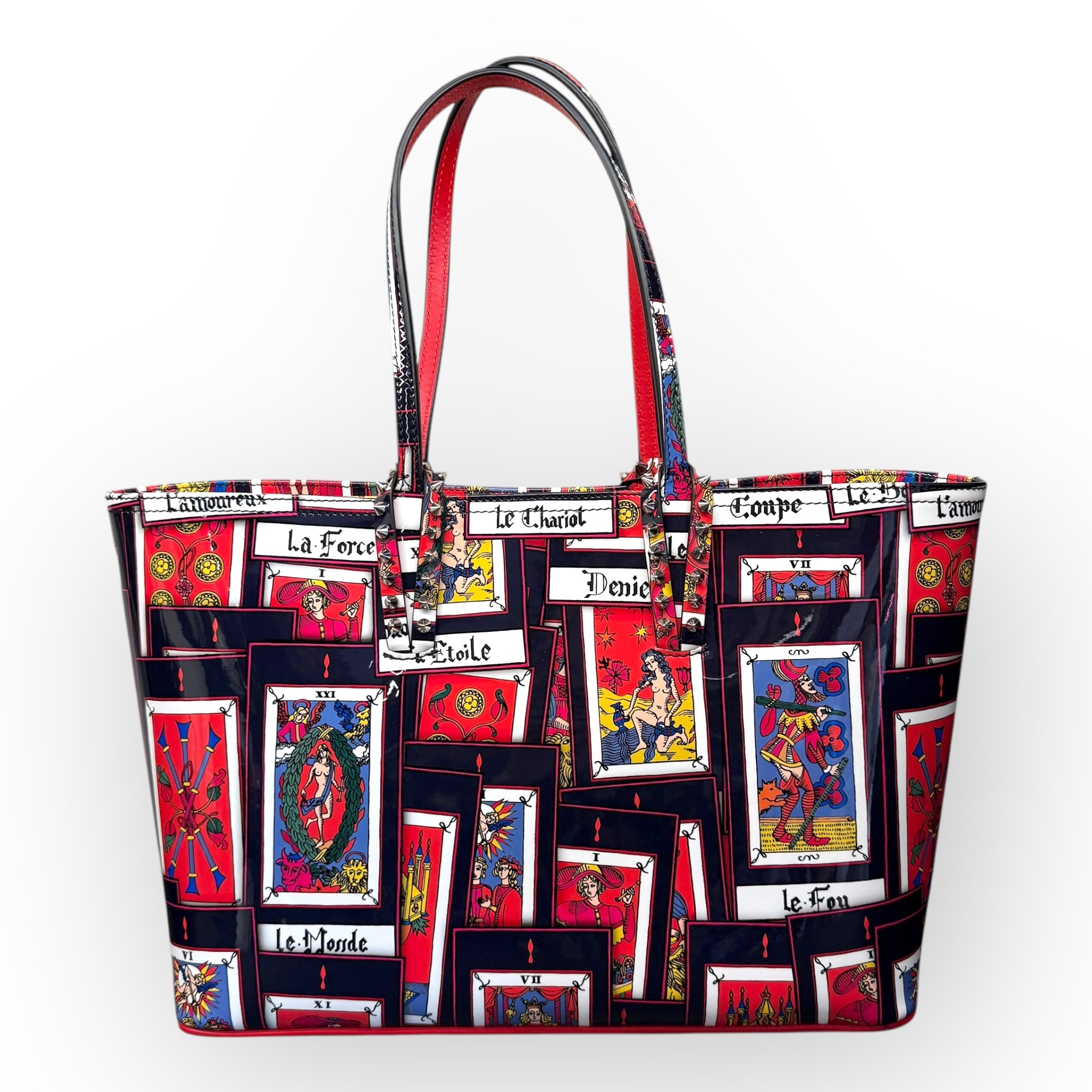 Christian Louboutin Cabata Small Tarot – Tote Bag in Vernice con Borchie