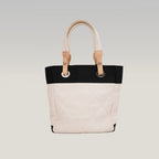 Chanel Paris Biarritz Small Tote White Black Canvas Shoulder Bag CC Medallion