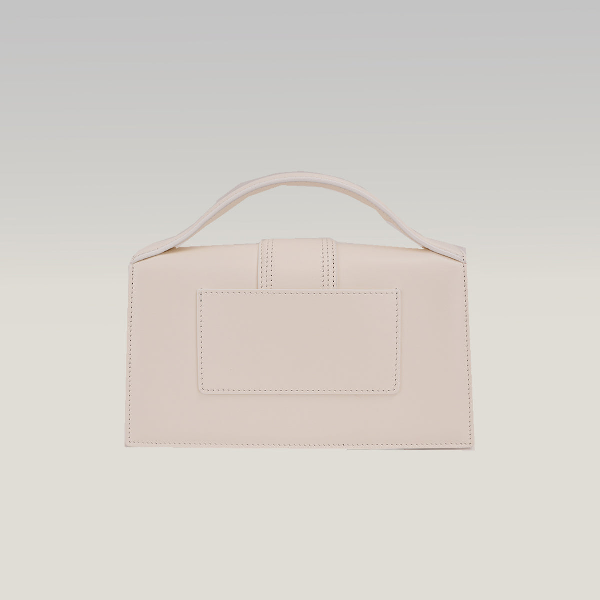 Jacquemus Borsa a Mano in Pelle Avorio con Logo Dorato