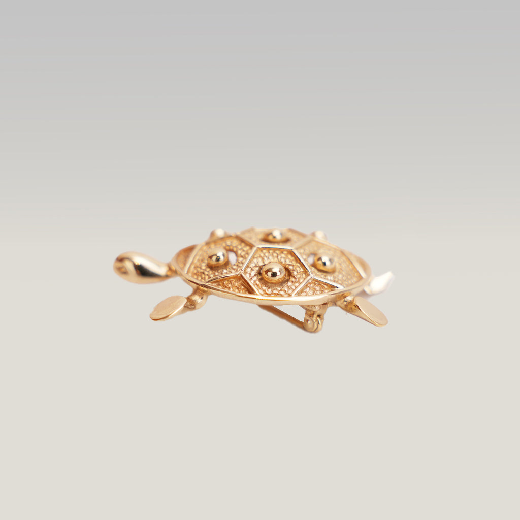 Dior Spilla Tartaruga in Lega Metallica Dorata – Broche Gioiello Vintage