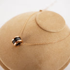 Bvlgari B.zero1 Collana con Pendente in Oro Rosa 18K e Ceramica Nera