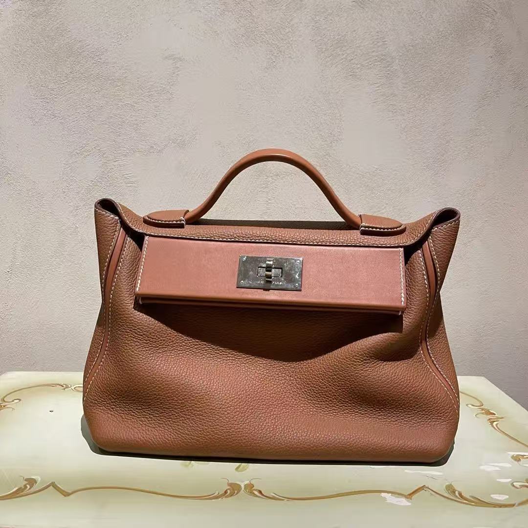 Hermès 24/24 29 color Gold con ferramenta argentata