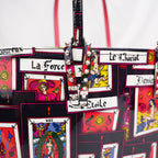 Christian Louboutin Cabata Tote Bag Pelle Stampa Tarot de Marseille Multicolor