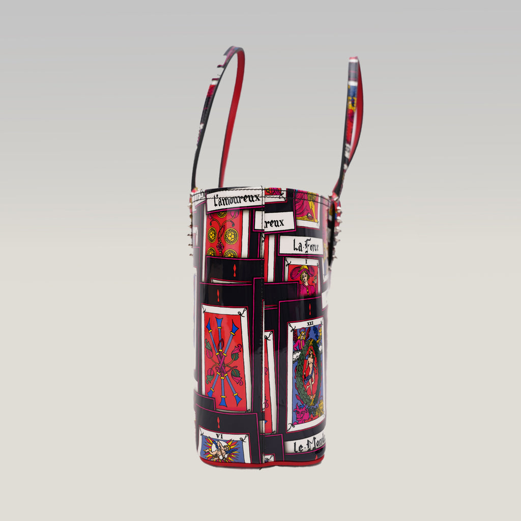 Christian Louboutin Cabata Tote Bag Pelle Stampa Tarot de Marseille Multicolor