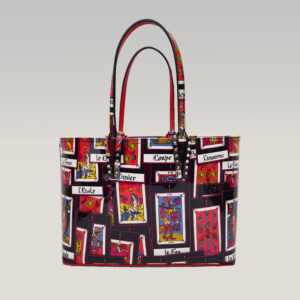 Christian Louboutin Cabata Tote Bag Pelle Stampa Tarot de Marseille Multicolor