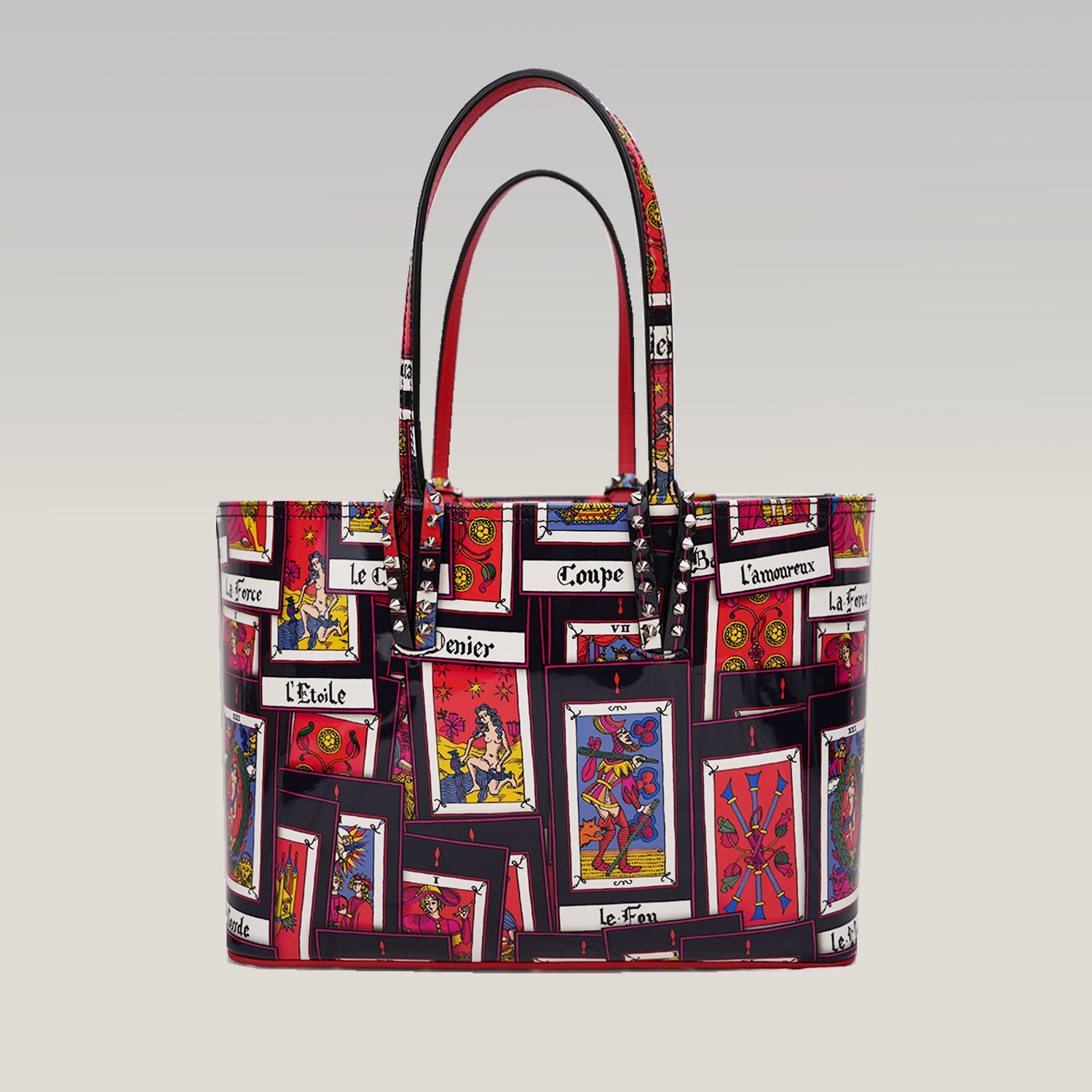Christian Louboutin Cabata Tote Bag Pelle Stampa Tarot de Marseille Multicolor