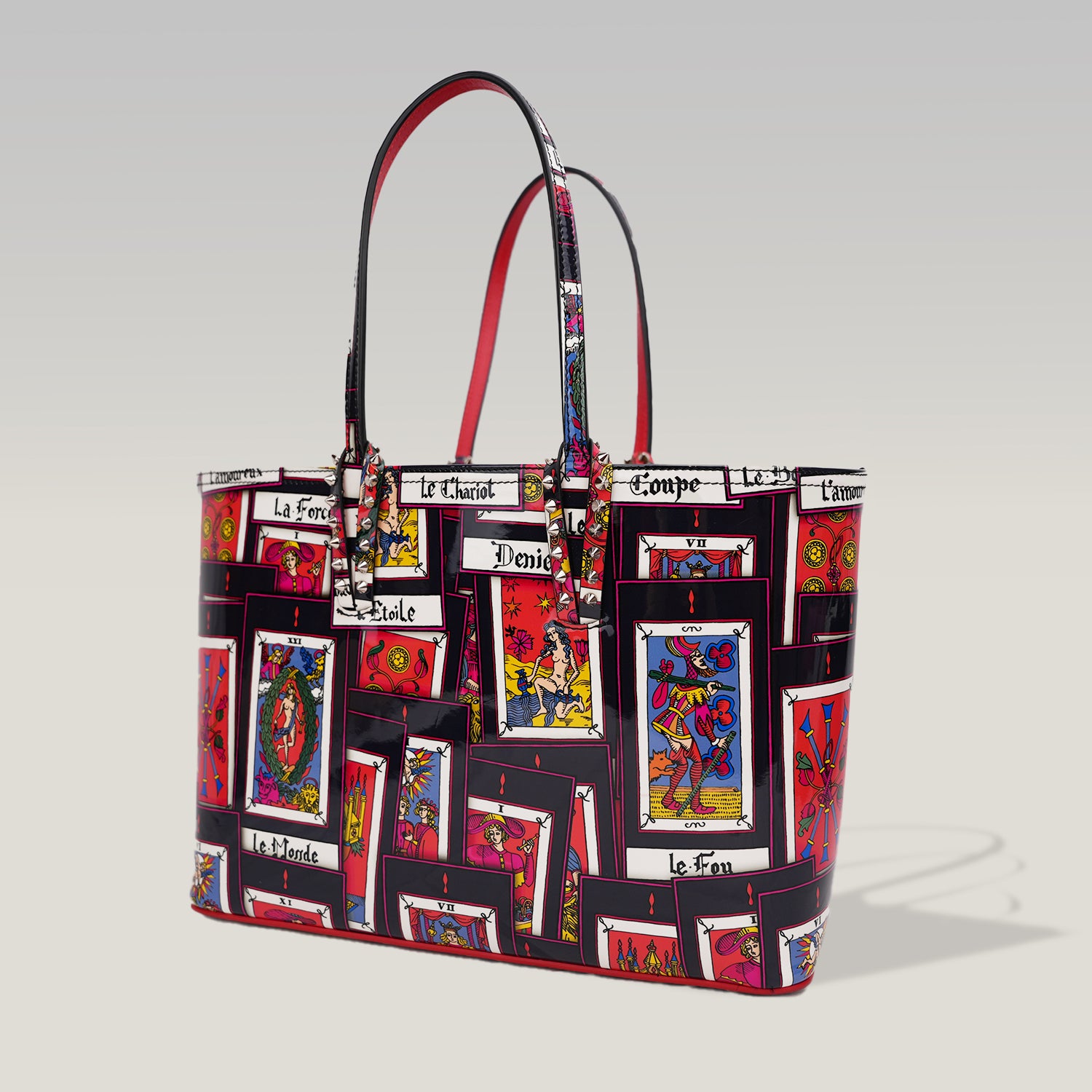 Christian Louboutin Cabata Tote Bag Pelle Stampa Tarot de Marseille Multicolor