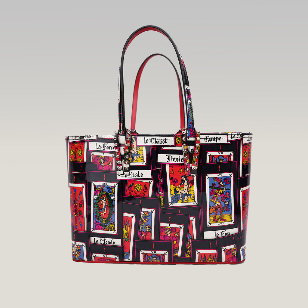 Christian Louboutin Cabata Tote Bag Pelle Stampa Tarot de Marseille Multicolor