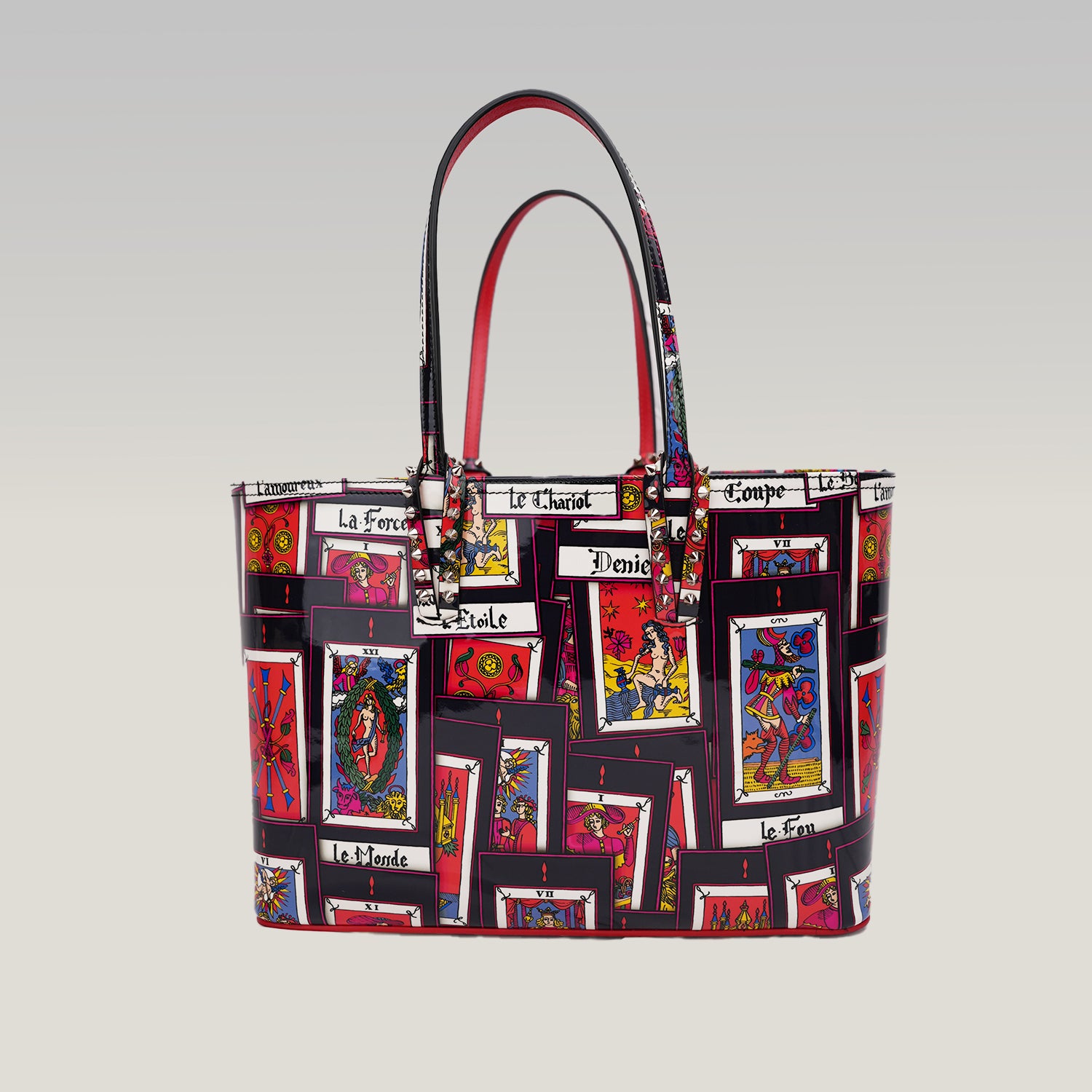Christian Louboutin Cabata Tote Bag Pelle Stampa Tarot de Marseille Multicolor