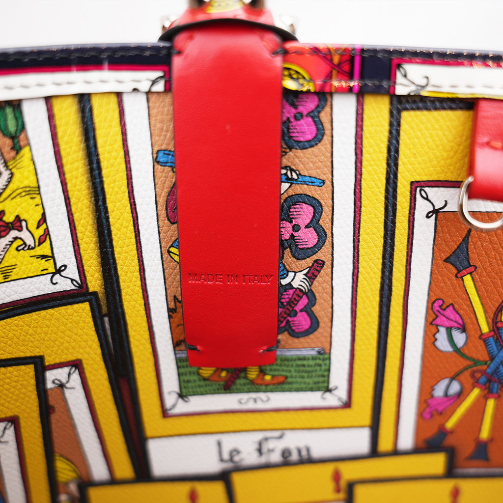 Christian Louboutin Cabata Tote Bag Pelle Stampa Tarot de Marseille Multicolor