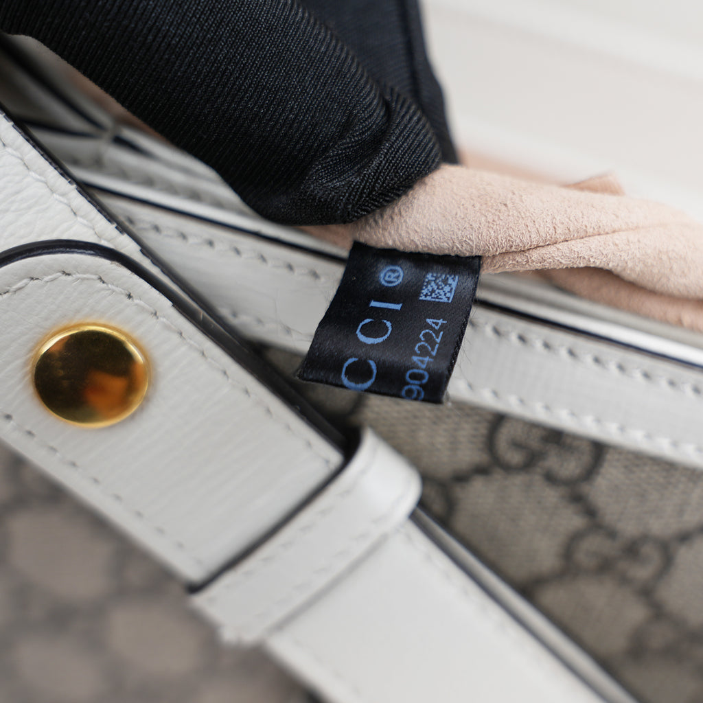 Gucci Horsebit 1955 Borsa Beige/Bianco