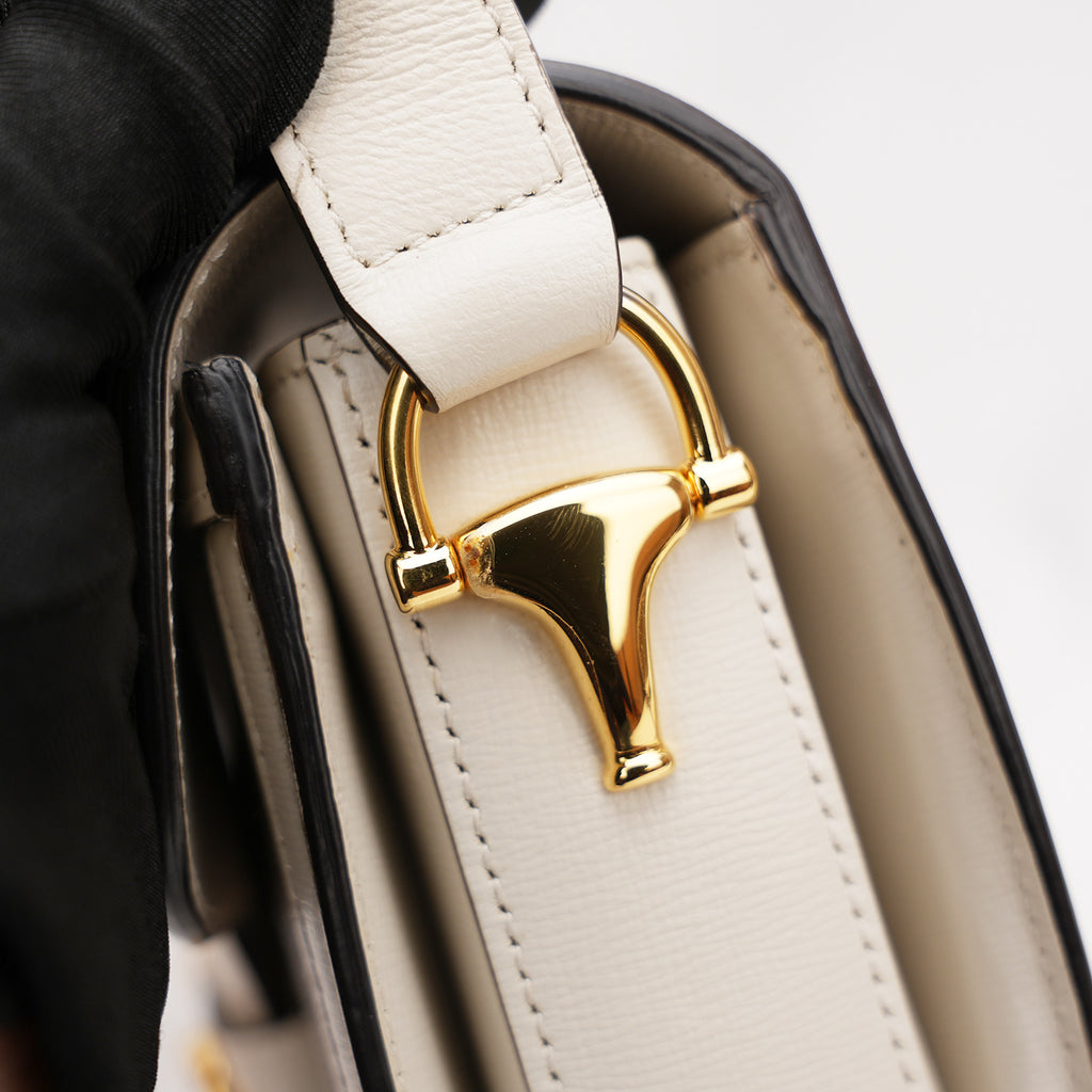 Gucci Horsebit 1955 Borsa Beige/Bianco