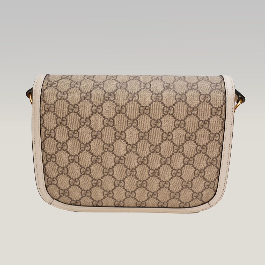 Gucci Horsebit 1955 Borsa Beige/Bianco