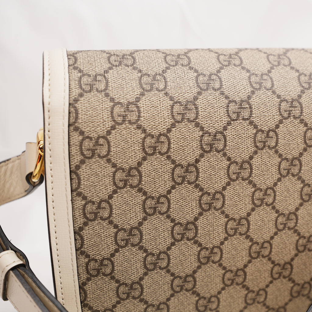 Gucci Horsebit 1955 Borsa Beige/Bianco