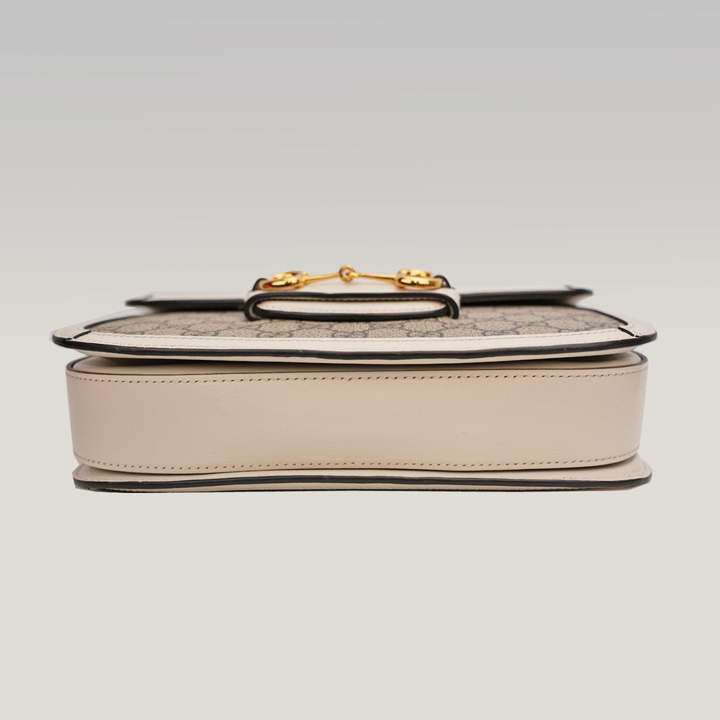 Gucci Horsebit 1955 Borsa Beige/Bianco