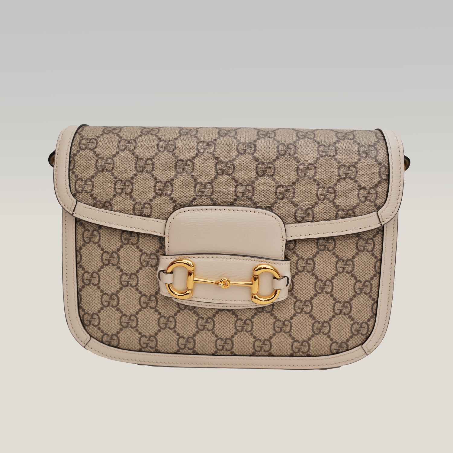 Gucci Horsebit 1955 Borsa Beige/Bianco