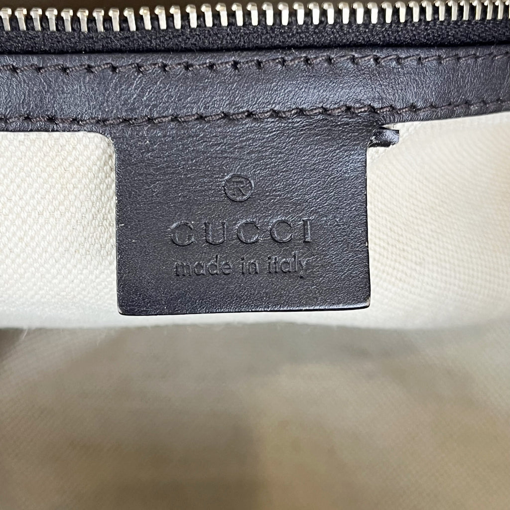 Gucci Mini Boston Bag GG Canvas con Web Stripe