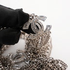 Chanel Collana CC Twisted Multistrato Metallo Silver con Logo Doppia C
