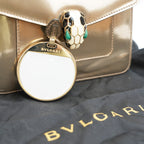 BVLGARI Serpenti Forever – small handbag in gold patent leather 