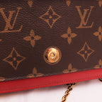 Louis Vuitton Portafoglio Flore Monogram con Interno Rosso – Chip NFC