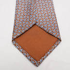 Hermès Elegant Multicolor Geometric Pattern Silk Tie