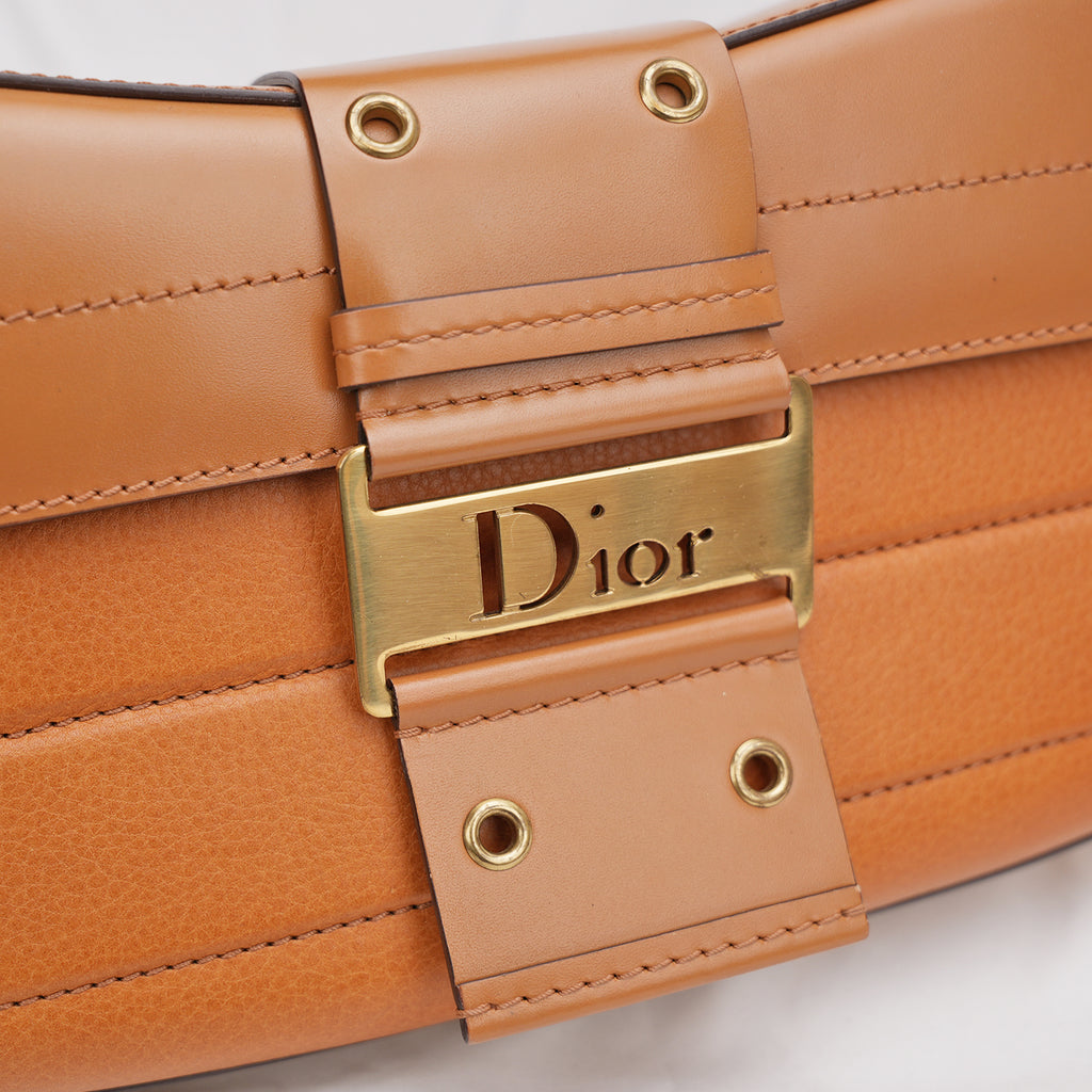 Dior Cognac Leather Street Chic Columbus Bag