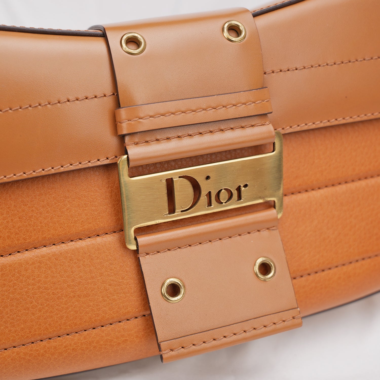 Dior Cognac Leather Street Chic Columbus Bag