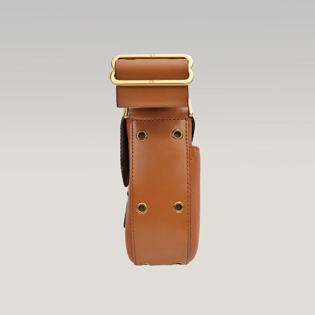 Dior Cognac Leather Street Chic Columbus Bag