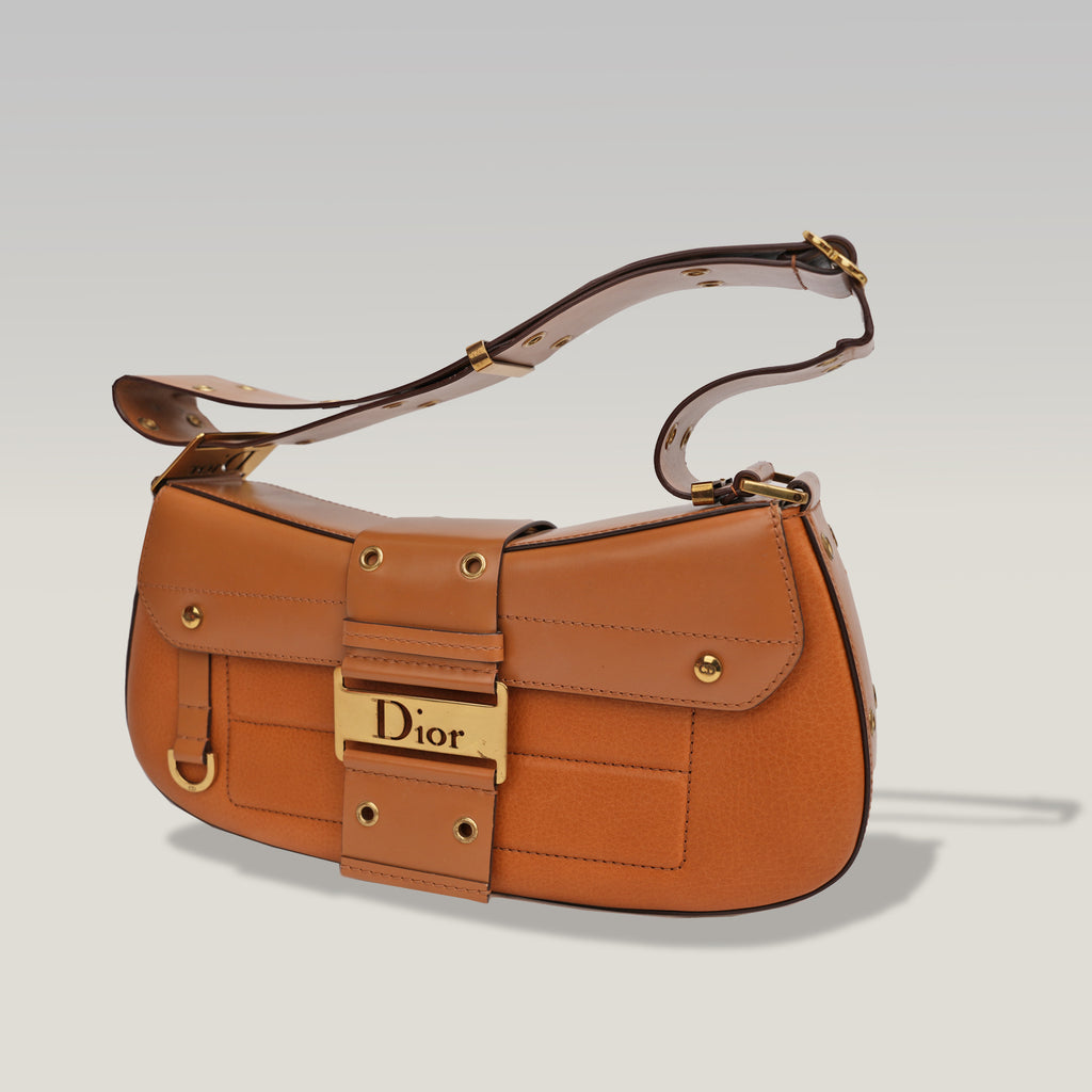 Dior Cognac Leather Street Chic Columbus Bag