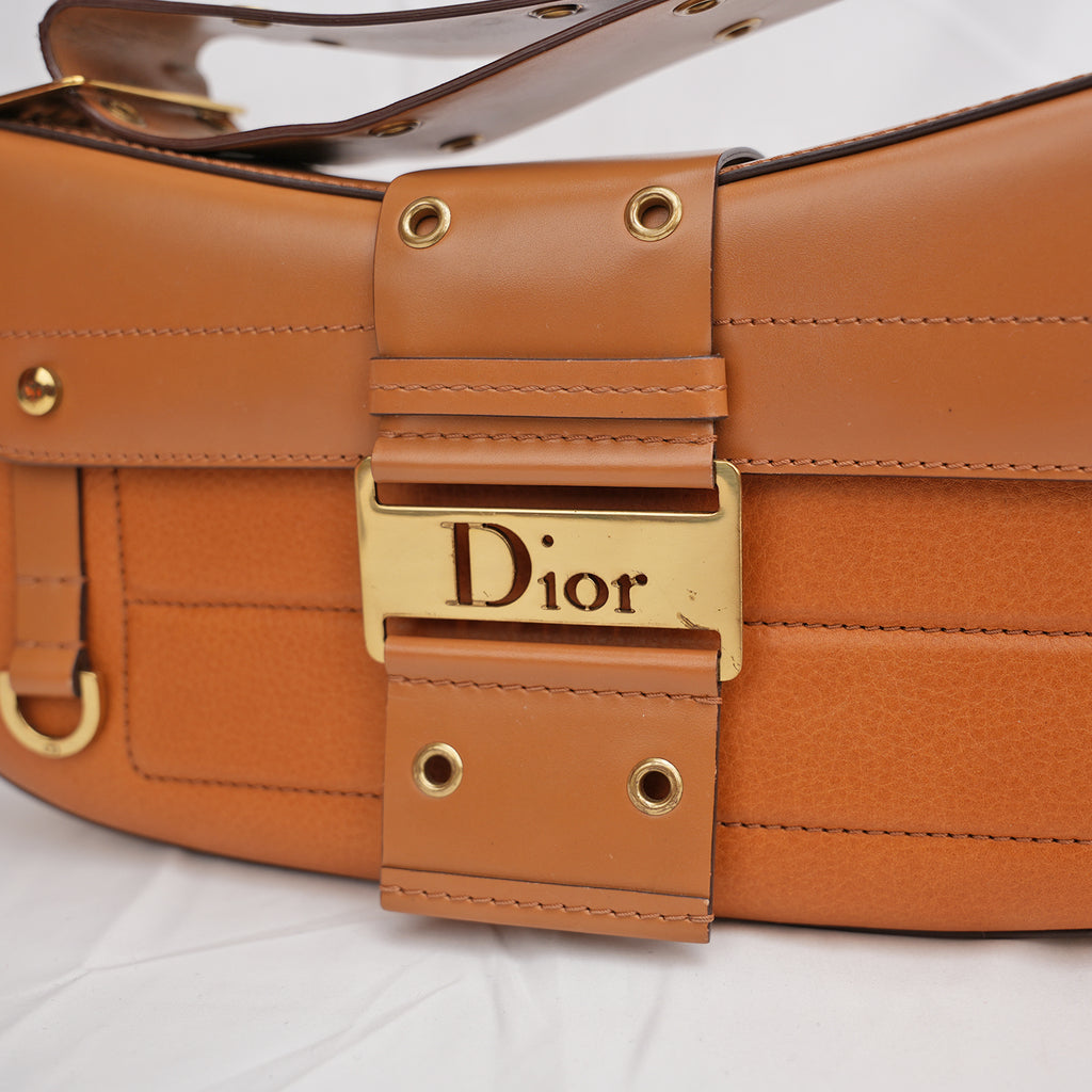 Dior Cognac Leather Street Chic Columbus Bag