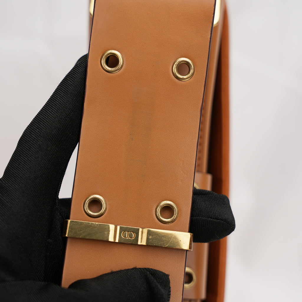 Dior Cognac Leather Street Chic Columbus Bag