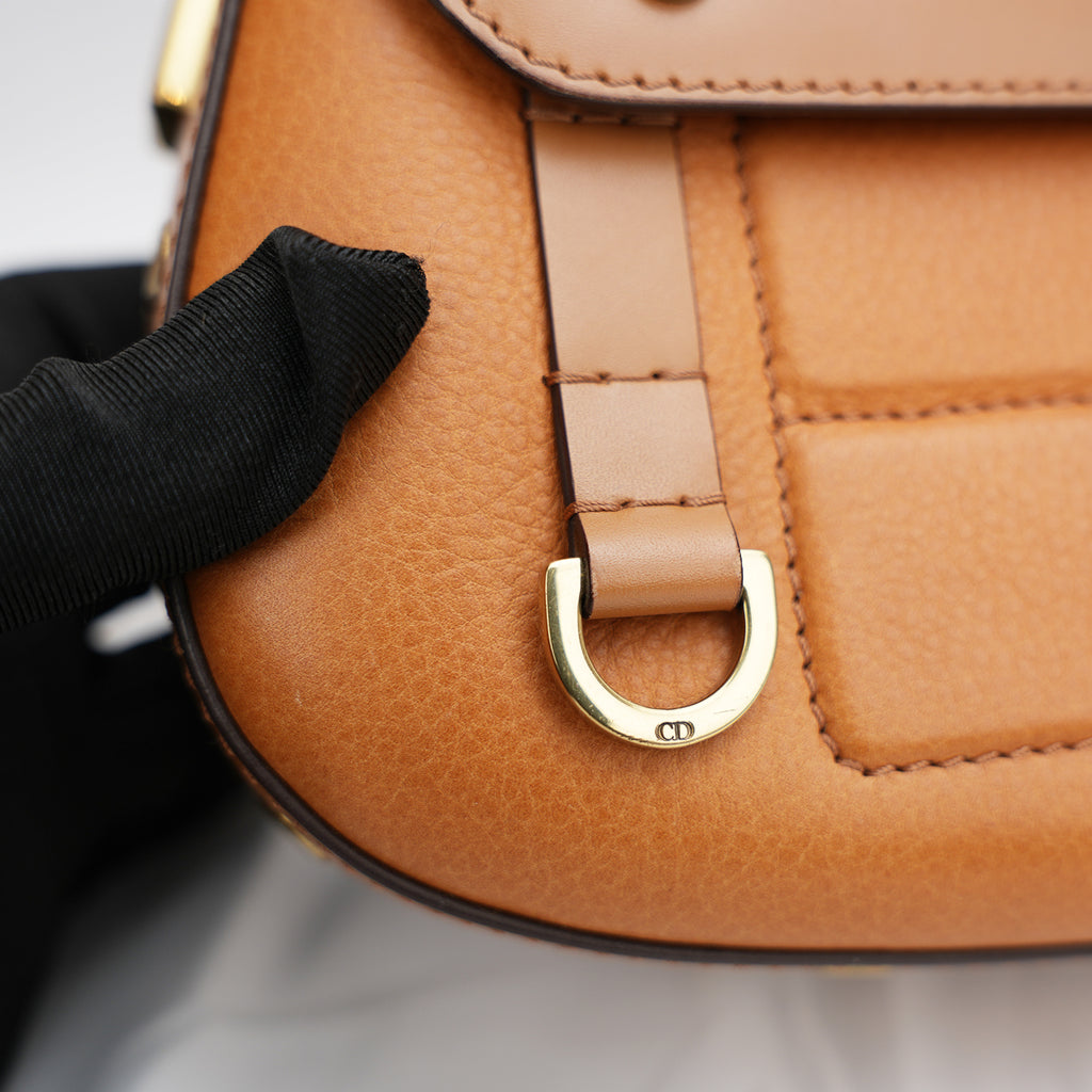 Dior Cognac Leather Street Chic Columbus Bag