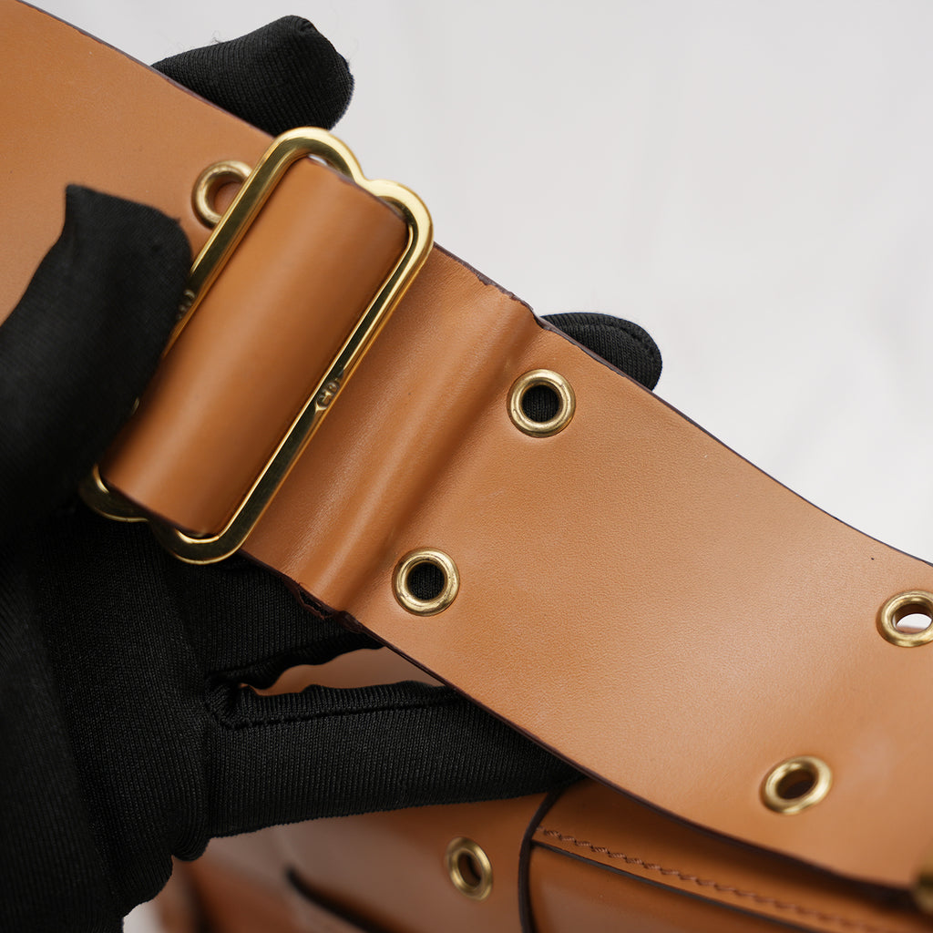 Dior Cognac Leather Street Chic Columbus Bag