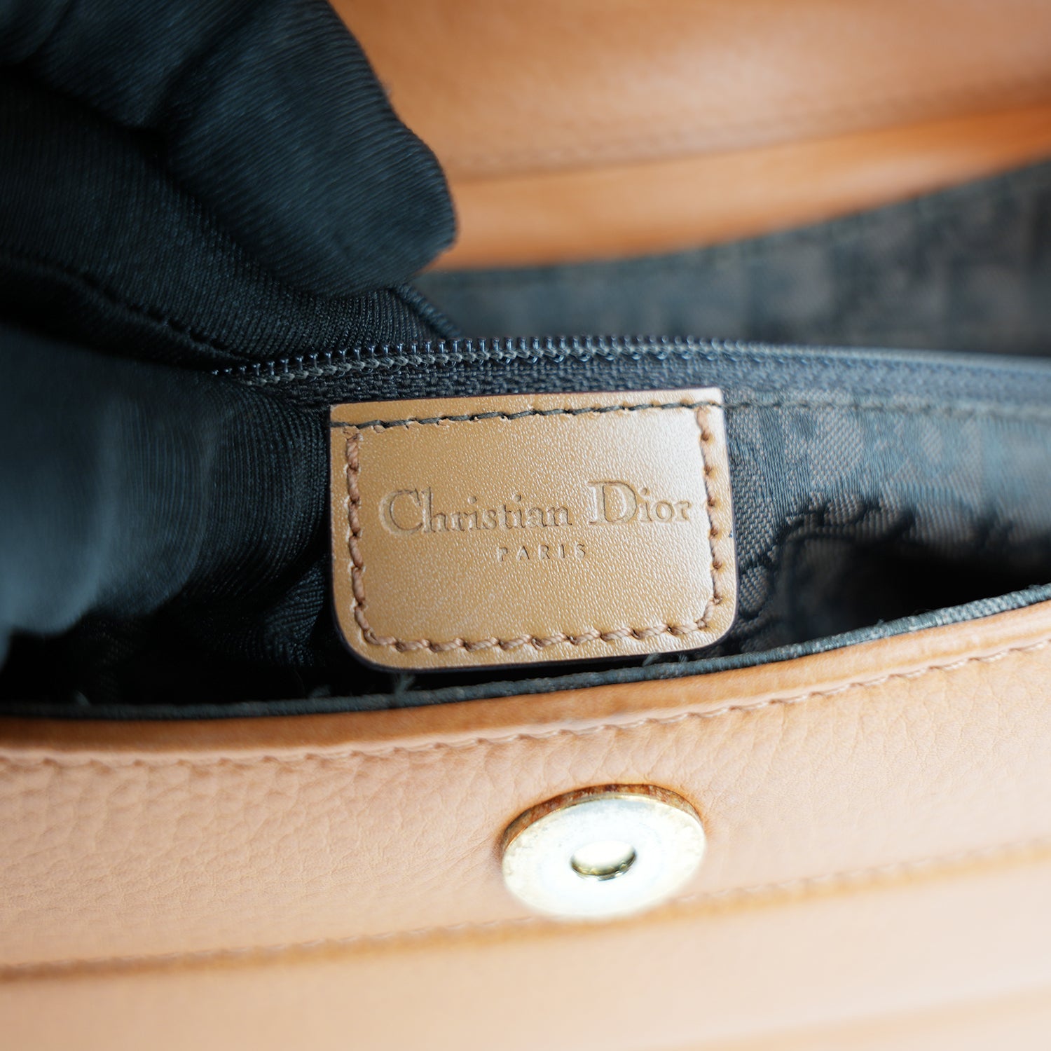 Dior Cognac Leather Street Chic Columbus Bag