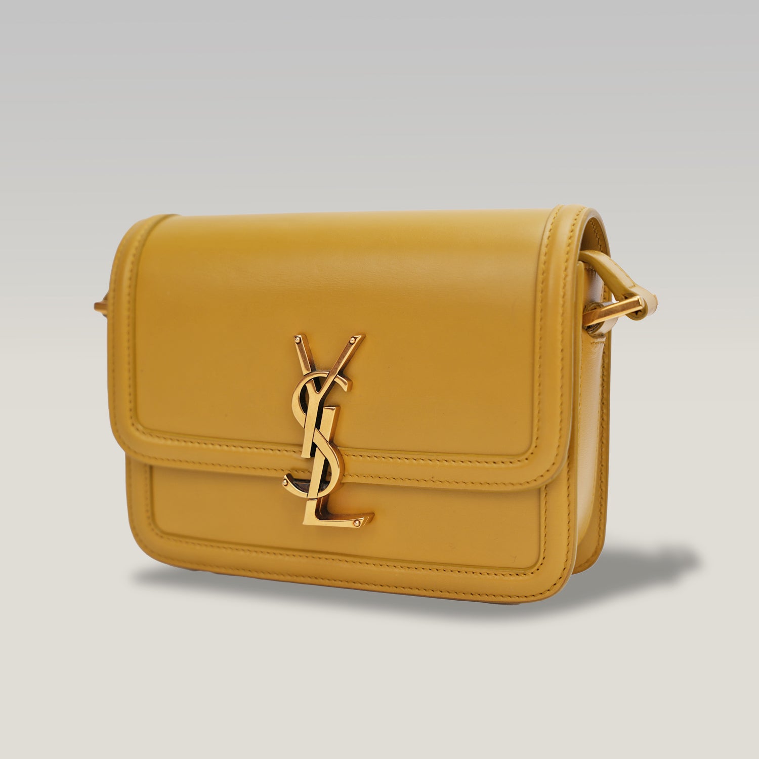 Saint Laurent Sunset Medium in Yellow Leather – YSL Shoulder Bag 
