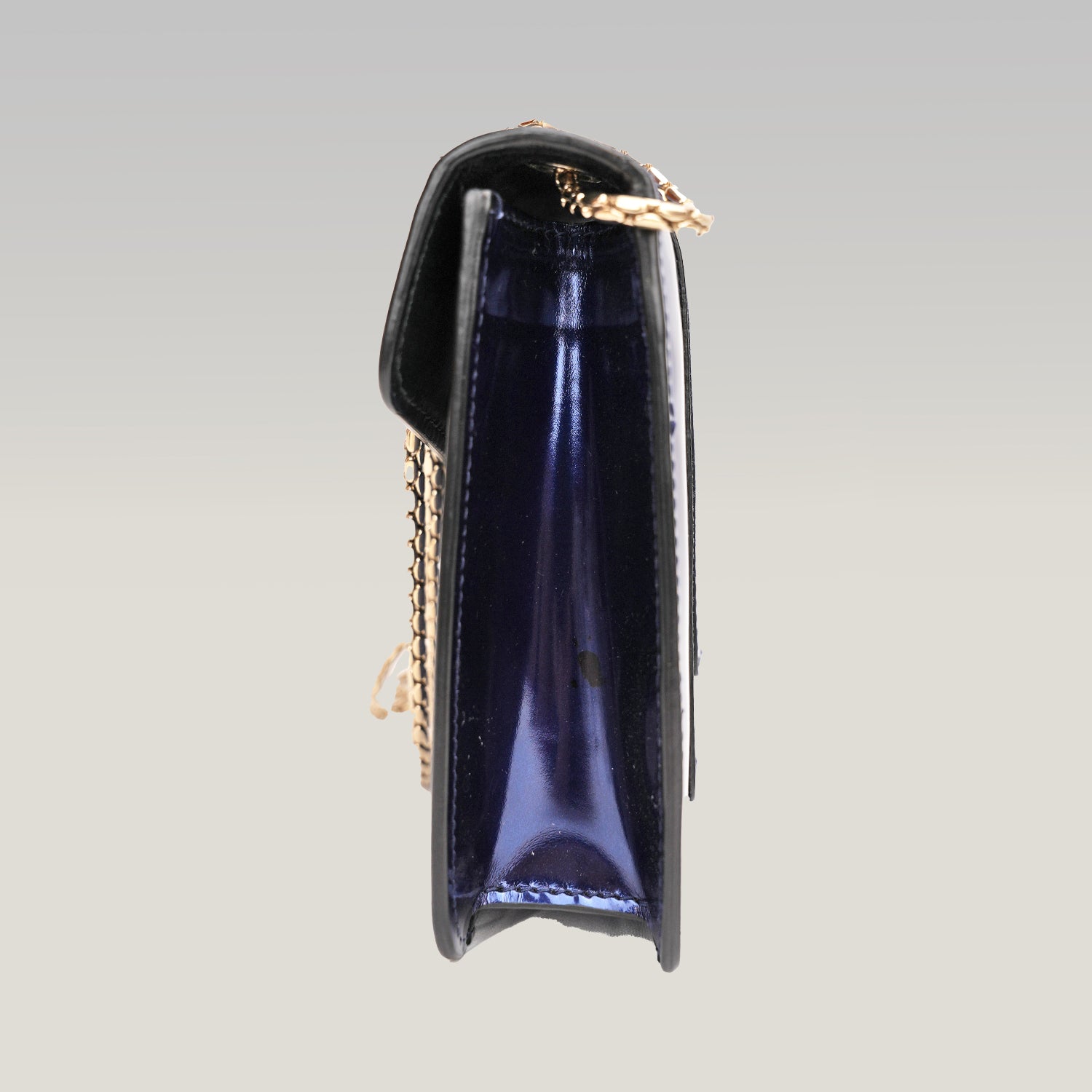 Bvlgari Serpenti in vernice blu con chiusura Snake Head
