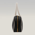 Miu Miu Beau borsa in pelle nera e bianca con manici doppi