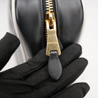 Miu Miu Beau borsa in pelle nera e bianca con manici doppi