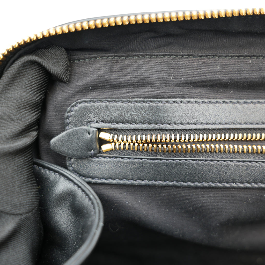 Miu Miu Beau borsa in pelle nera e bianca con manici doppi