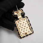 Chanel Spilla Vintage N°5 Oro con Catena Nera – Iconica