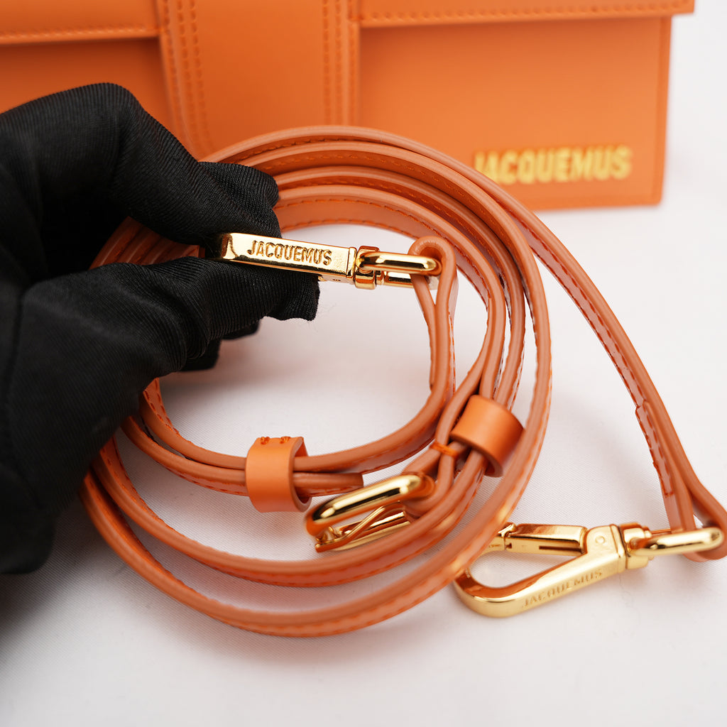 Jacquemus Le Grand Bambino Borsa in Pelle Arancione con Tracolla