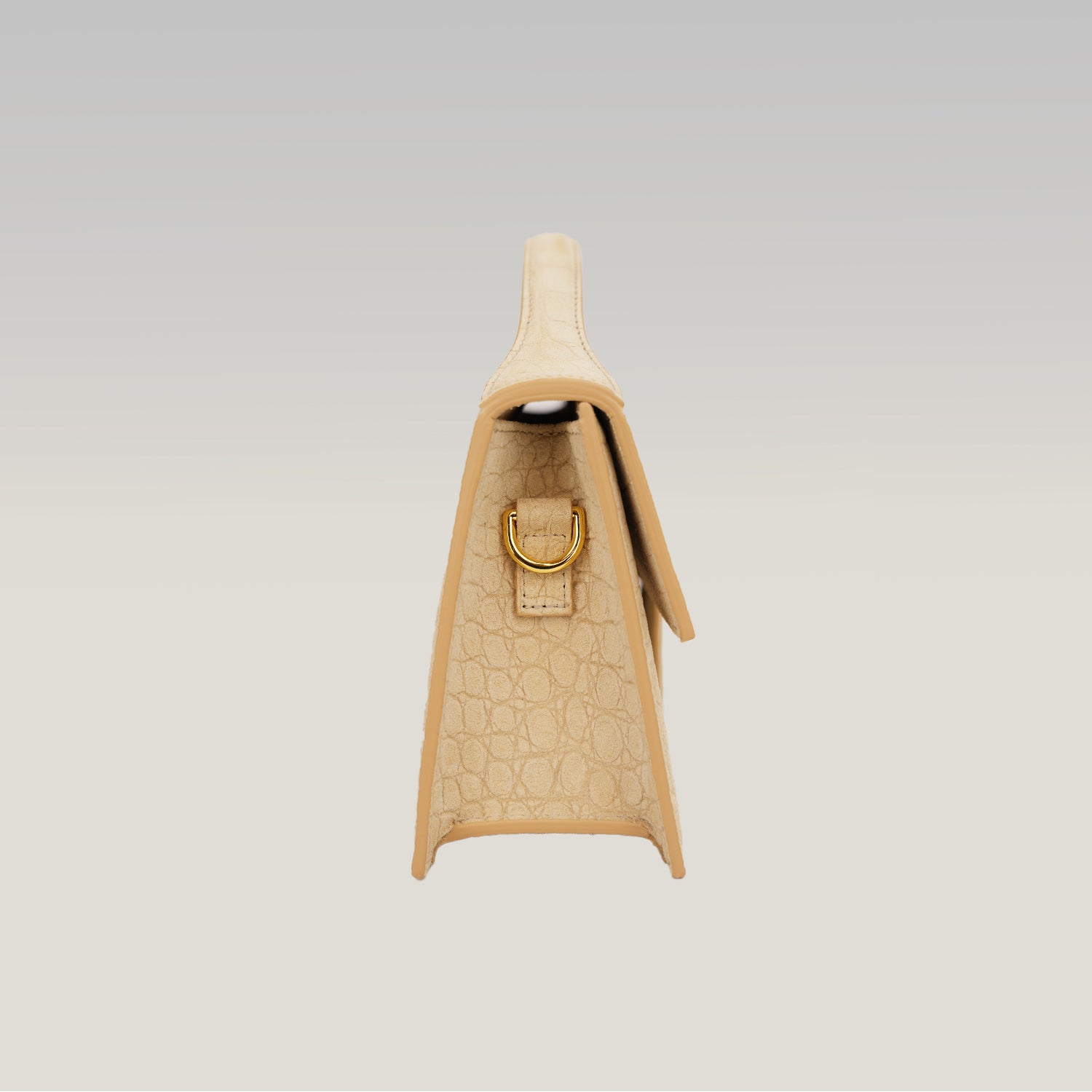 Jacquemus Large Le Bambino Croc Embossed Leather Tote Bag Beige